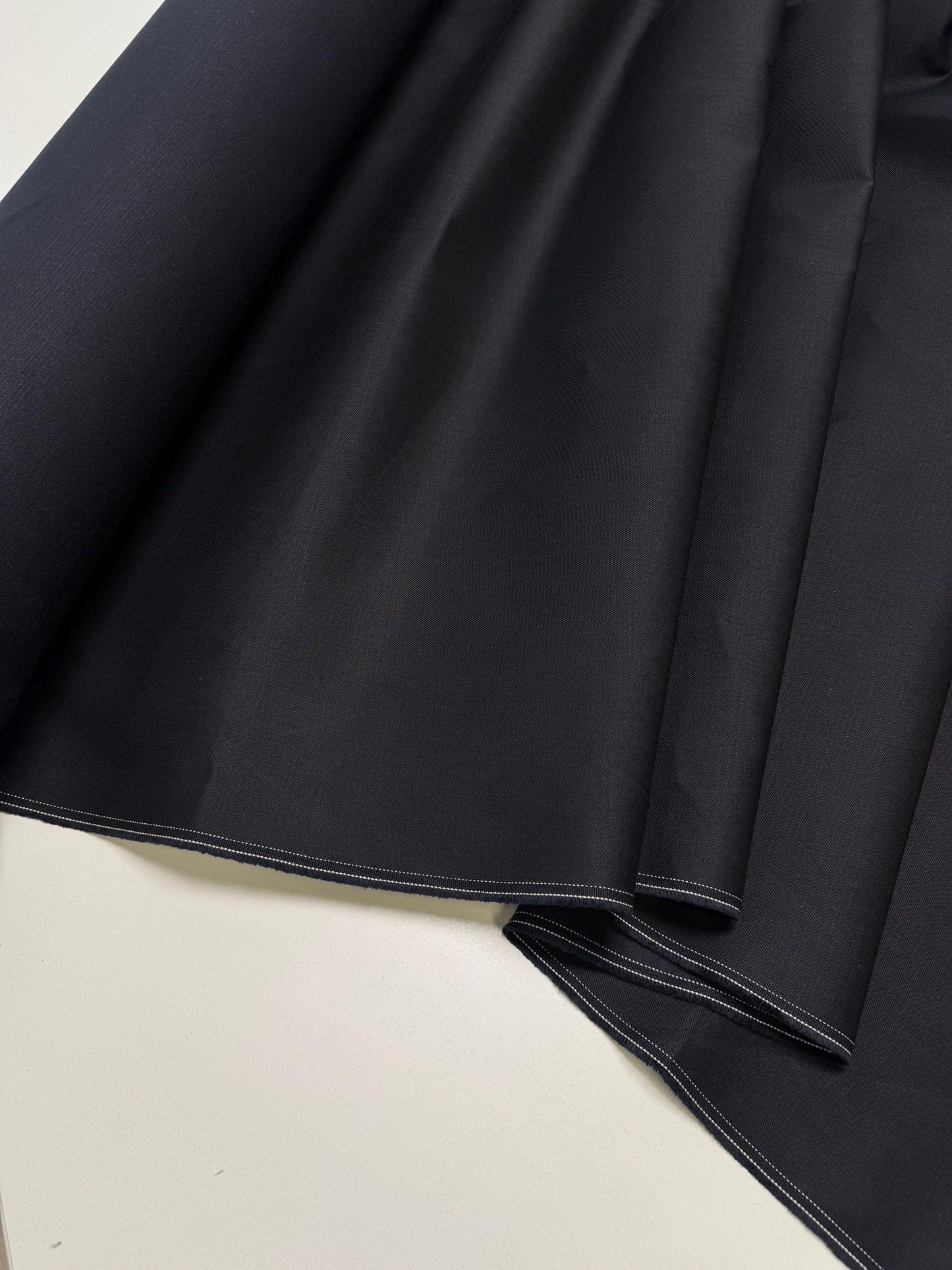 Black Italian Denim Fabric: 100% Cotton, 13 oz - 64.96" Wide