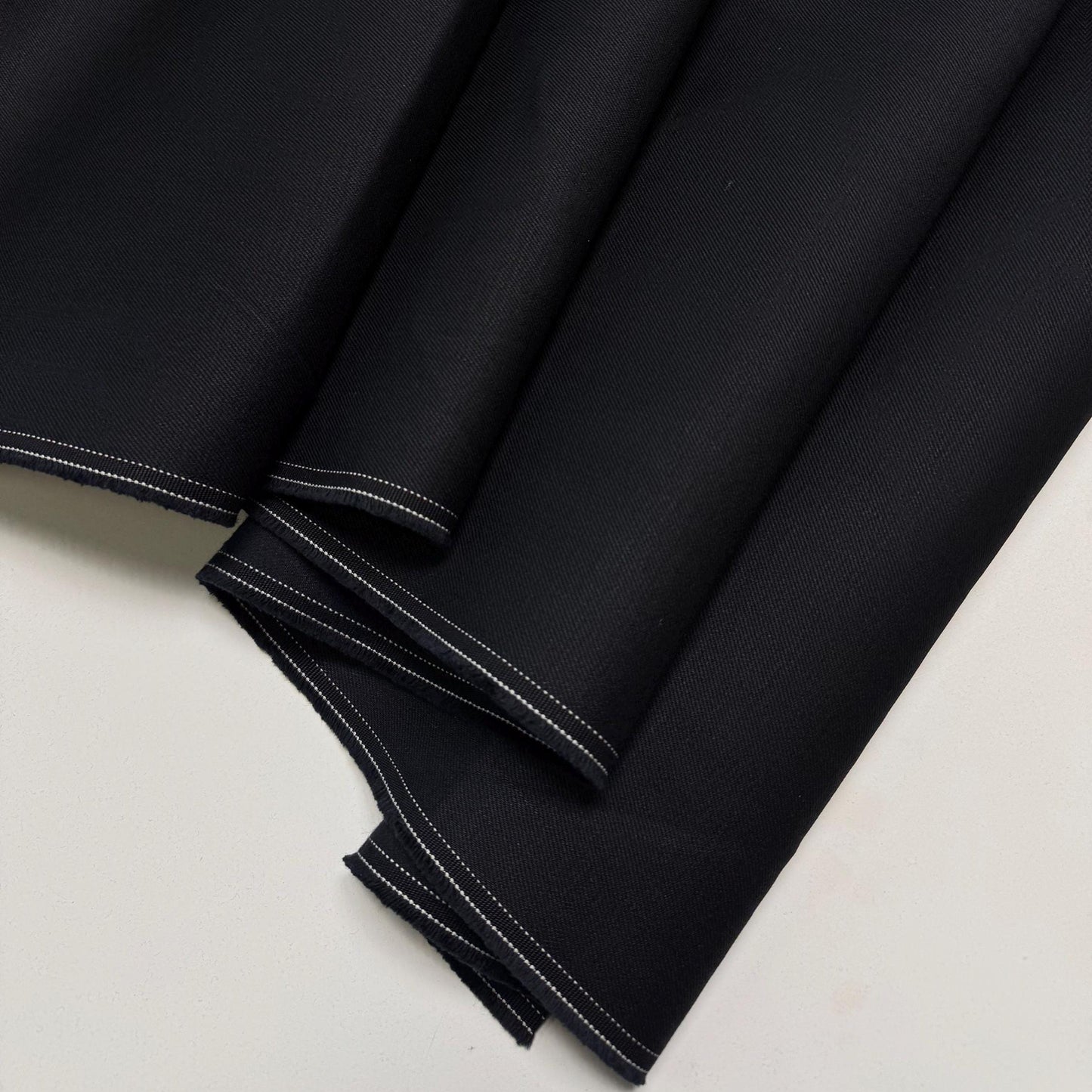 Black Italian Denim Fabric: 100% Cotton, 13 oz - 64.96" Wide