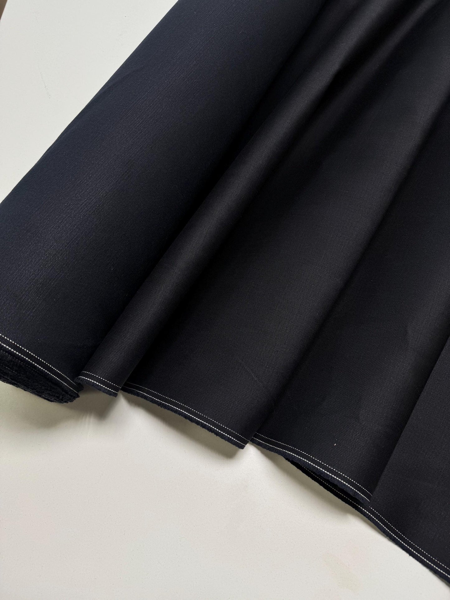 Black Italian Denim Fabric: 100% Cotton, 13 oz - 64.96" Wide